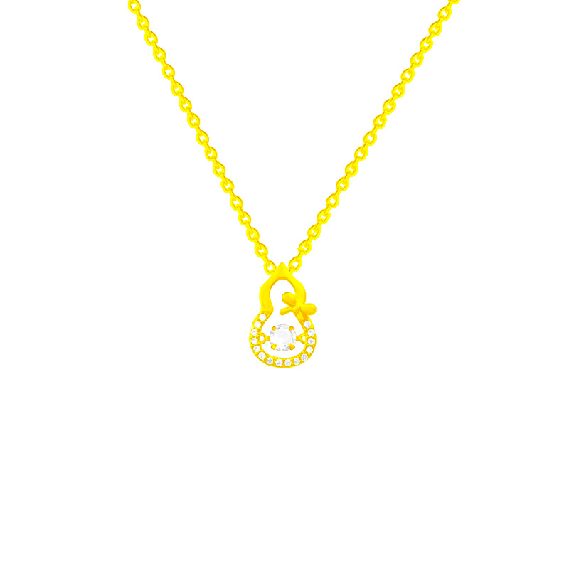 Sweet and light luxury zircon Fulu necklace, a rare and versatile pendant for women, collarbone chain, 2025 new bestseller accessory wholesale Item Picture