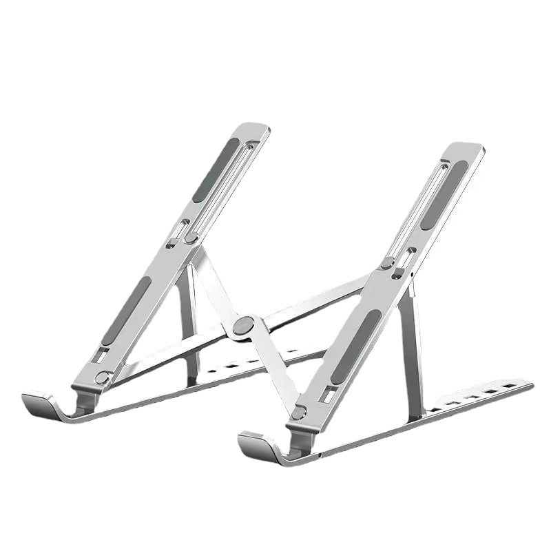 Wholesale of cross-border aluminum alloy notebook computer stand folding and lifting desktop portable height-increasing heat dissipation support bracket Item Picture