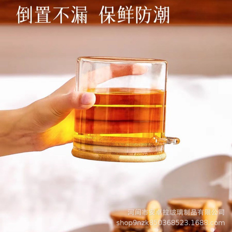 Customized high borosilicate transparent sugar jars, storage jars with spoons, household sealed storage glass storage jars, kitchen organization Application Scenario