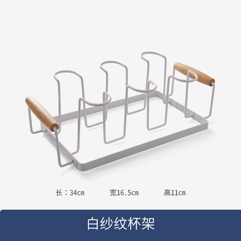 Glass water cup upside-down rack, creative cup storage rack with tray, cup and plate, golden iron elk cup rack wholesale Application Scenario