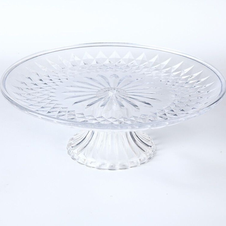 KTV acrylic fruit plate, transparent plastic candy plate with base, fruit snack platter, dried fruit platter Item Picture