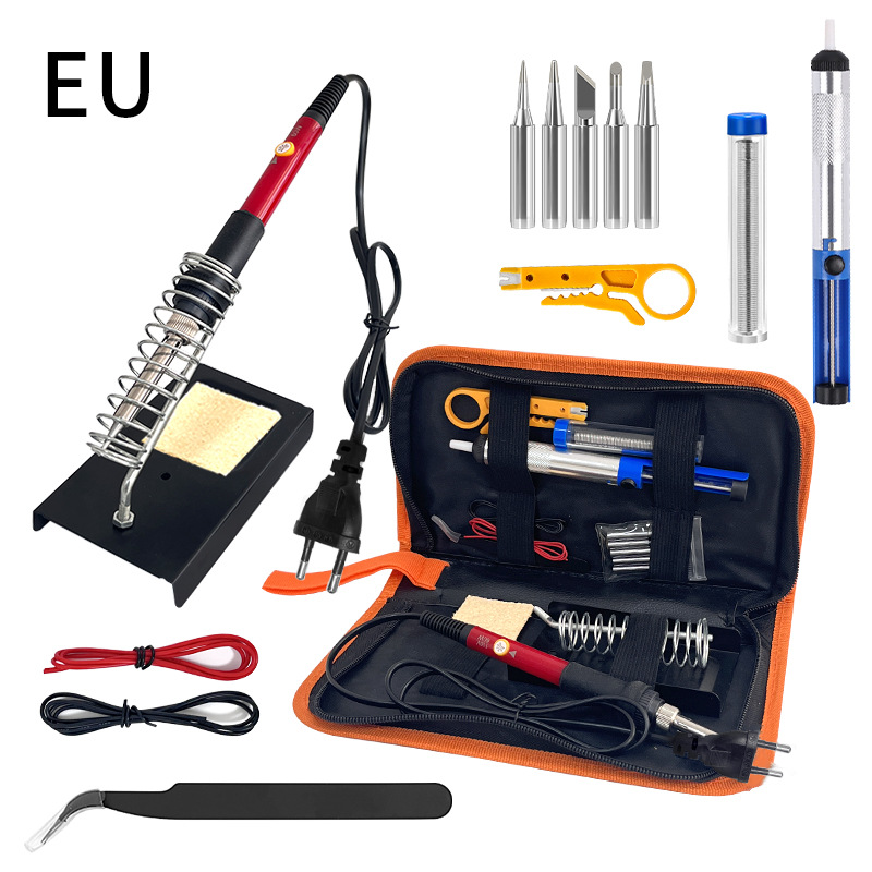 Cross-border supply of 15-piece soldering iron sets, 60/80W European, American and British standard maintenance and temperature adjustment tools full figure