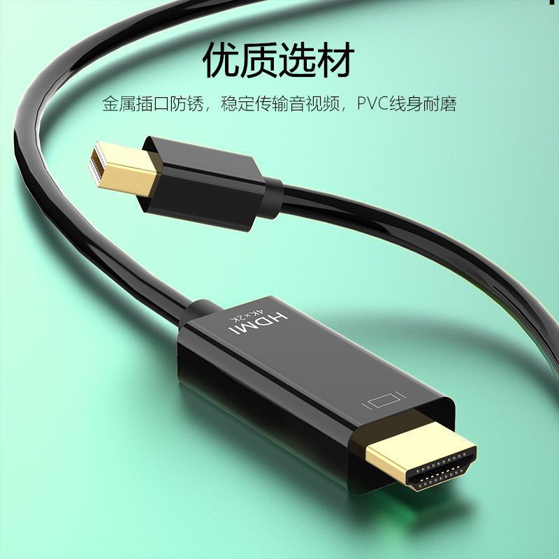 minidp to hdmi high-definition cable, computer adapter, monitor screen, 4K projector, dp Thunderbolt video connection cable Specification drawing