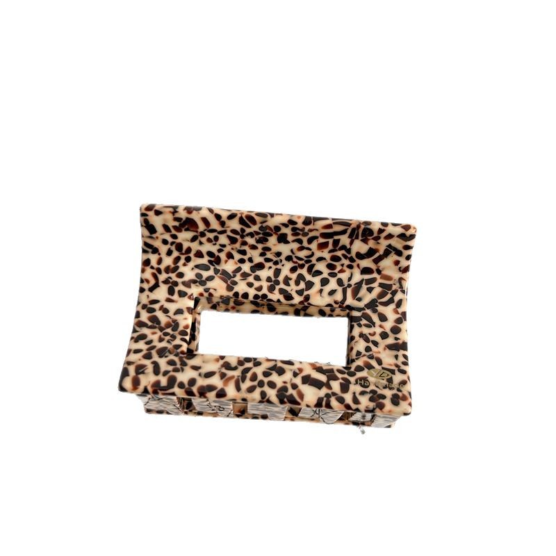YD New style, sweet, half-grab ponytail, square acetate board grab, bun hair grab, girl's hair accessory Item Picture