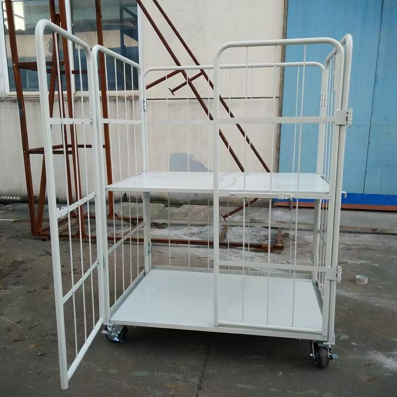 Mobile logistics trolleys, hand carts, folding express delivery turnover carts, loading and unloading carts, linen handling tool carts, sorting carts, factory details Picture
