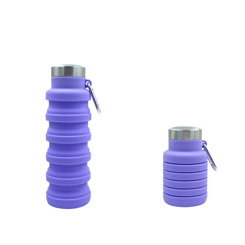 Silicone beverage folding water bottle, outdoor cycling sports portable water bottle, small-capacity children's telescopic cup, cola bottle Application Scenario