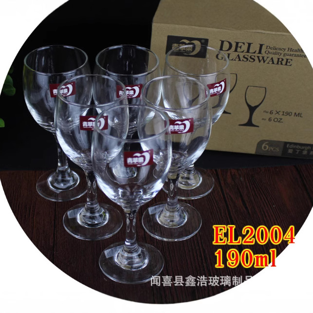 Wholesale of glass red wine stilt cups, household wine, juice and beverage cups, hotel LOGO stilt glass cups Application Scenario