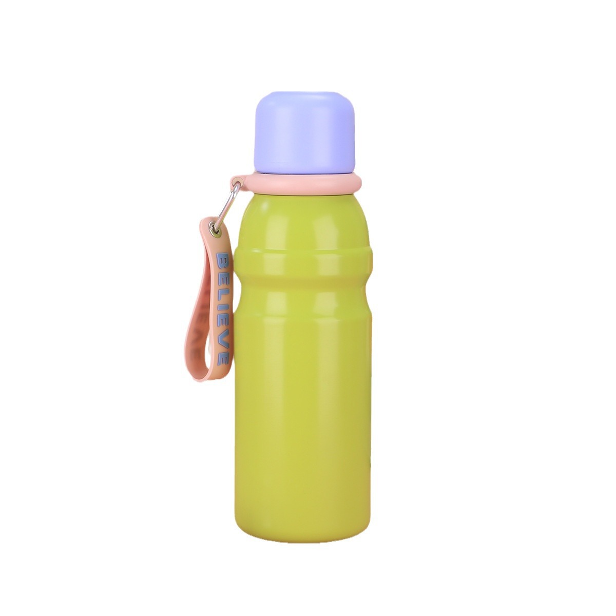New rotary knob direct drinking cup, 316 stainless steel double-layer vacuum insulated cup, outdoor portable rope sports water bottle Item Picture