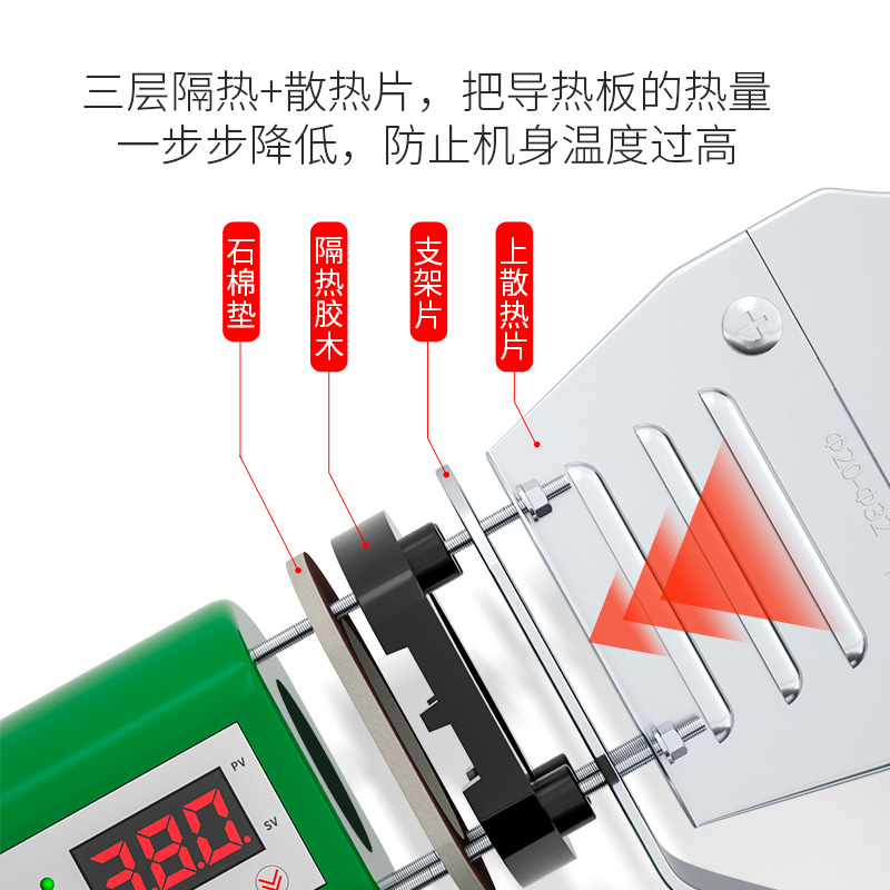 New multi-functional water pipe hot melt machine, pe hot melt machine, heat sealing gun, ironing machine, high-power welding machine, hot container Specification drawing