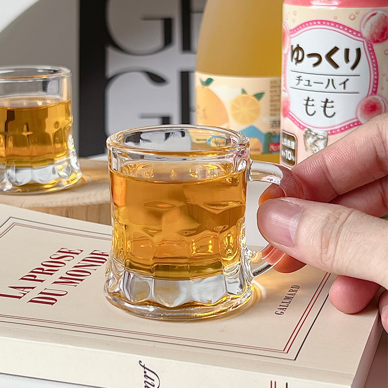 Bolimei Korean InS-style glass sake wine glasses, mini wine glasses, fruit wine glasses, home glass cups, spirits sake wine glasses Specification drawing