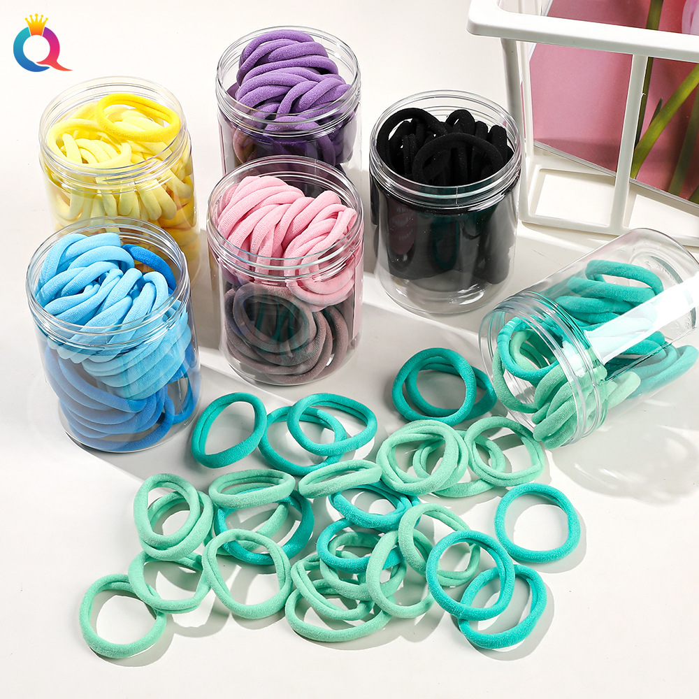 Qiyue high-elasticity towel bands, hair ties, girls' seamless hair bands, hair ties, rubber bands, ins high appearance level wholesale full figure