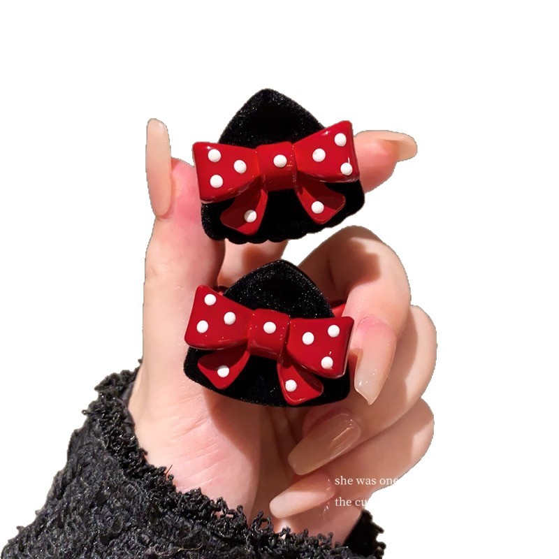 Girls' small hair clips, hair clippers, small plush cat ears, forehead bangs, children's hair clips and headwear wholesale Item Picture