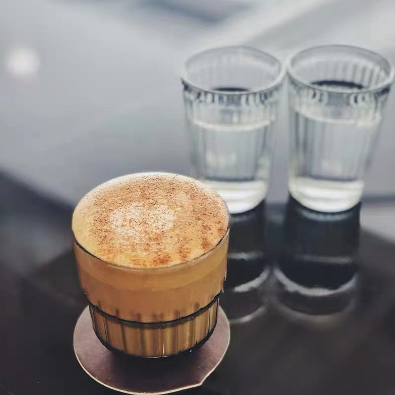 Household Americano glass water cup, women's breakfast juice drink cup, ins style stackable beer mug Application Scenario