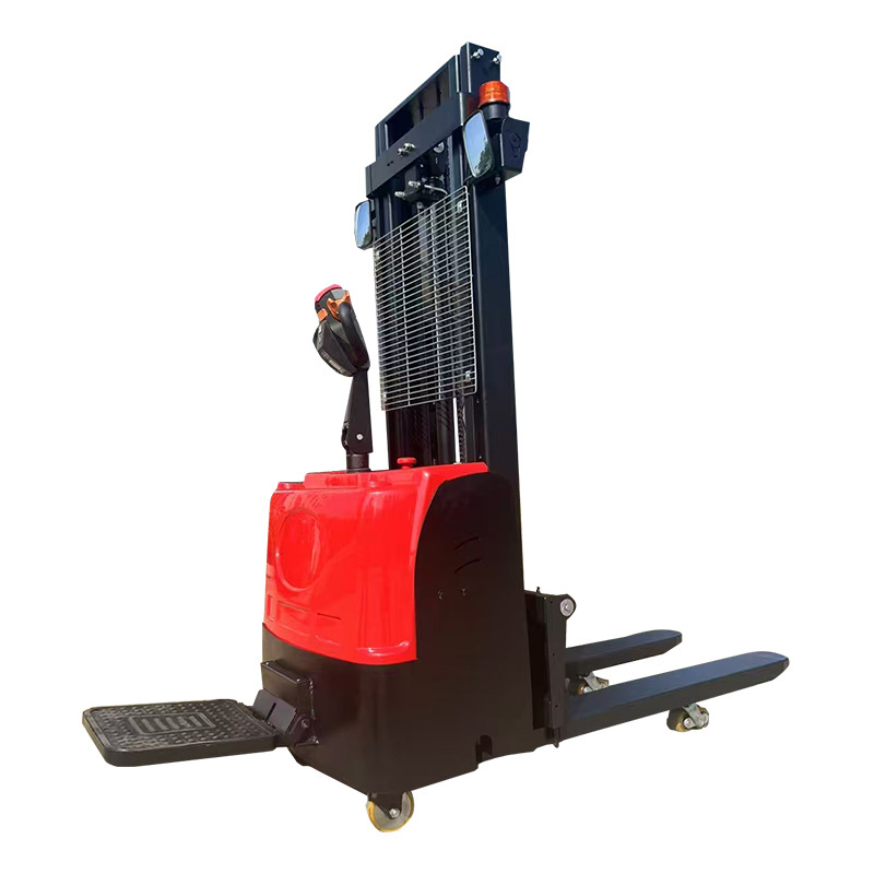 Double-lift station-driven all-electric forklift, 1.5-ton hydraulic lift truck, loading and unloading vehicle, stacker, electric stacker Item Picture