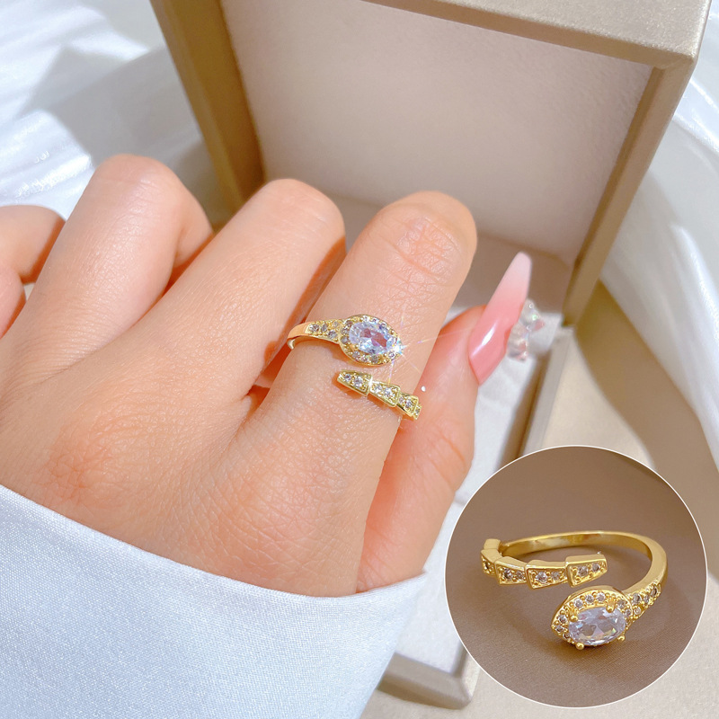 【 Real Gold 】 Bamboo joint snake wedding ring with adjustable opening, simple jewelry, Japanese-style ring couple rings full figure