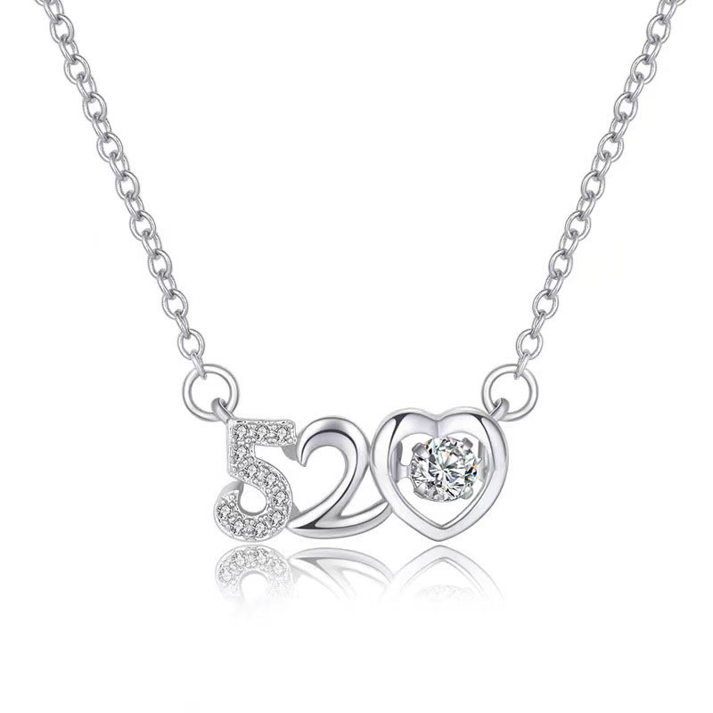 Student accessories: Titanium steel necklace, angel pendant with a heart, versatile necklace, popular and simple pendant, collarbone chain Item Picture