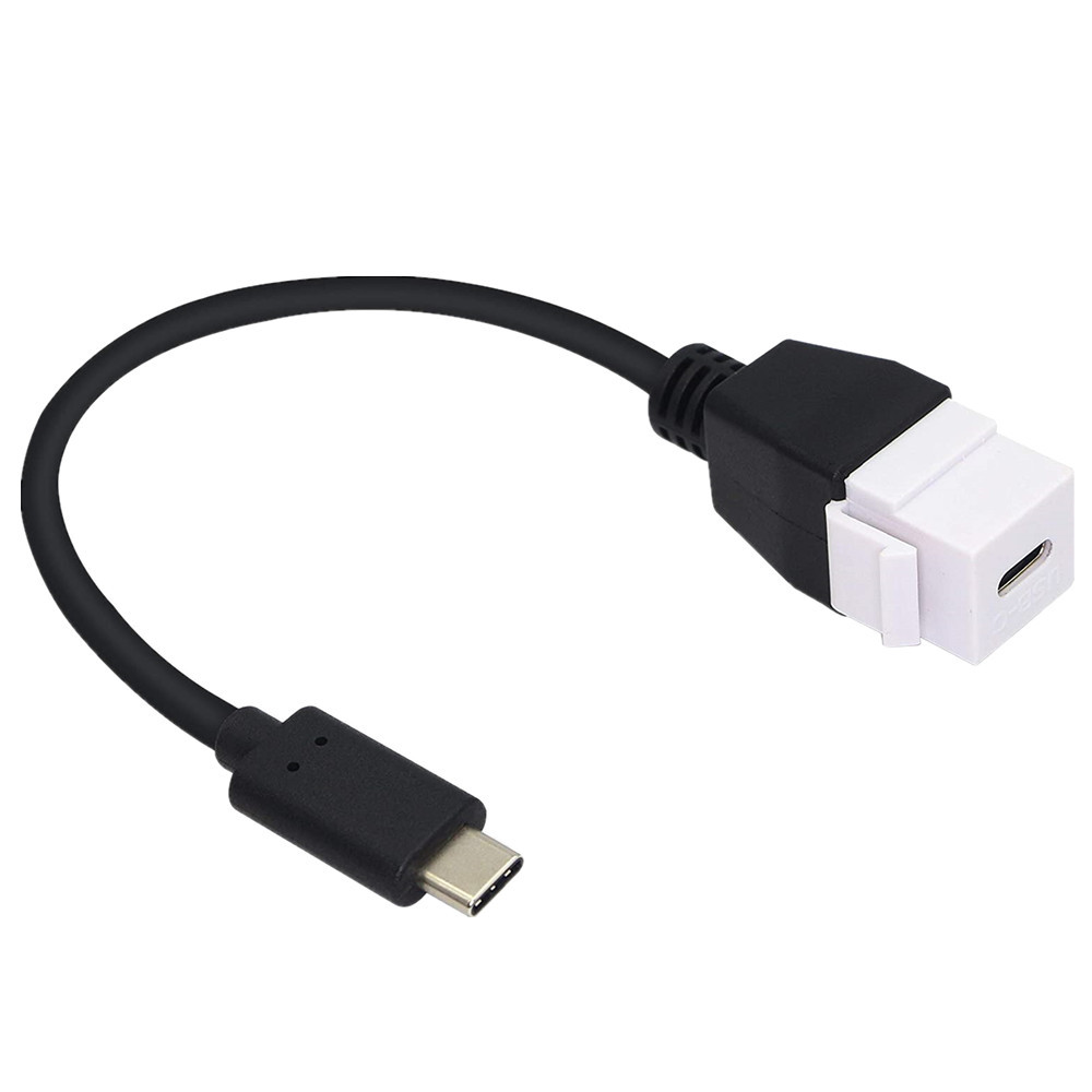 USB3.1 version USB TYPE-C male to female with snap-on panel wall plug USB through-hole panel with cable socket cable Item Picture