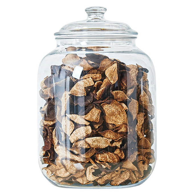 Cylindrical anti-breakage sealed jars, transparent PC plastic jars for storing dried tangerine peel and tea, large capacity in stock Specification drawing