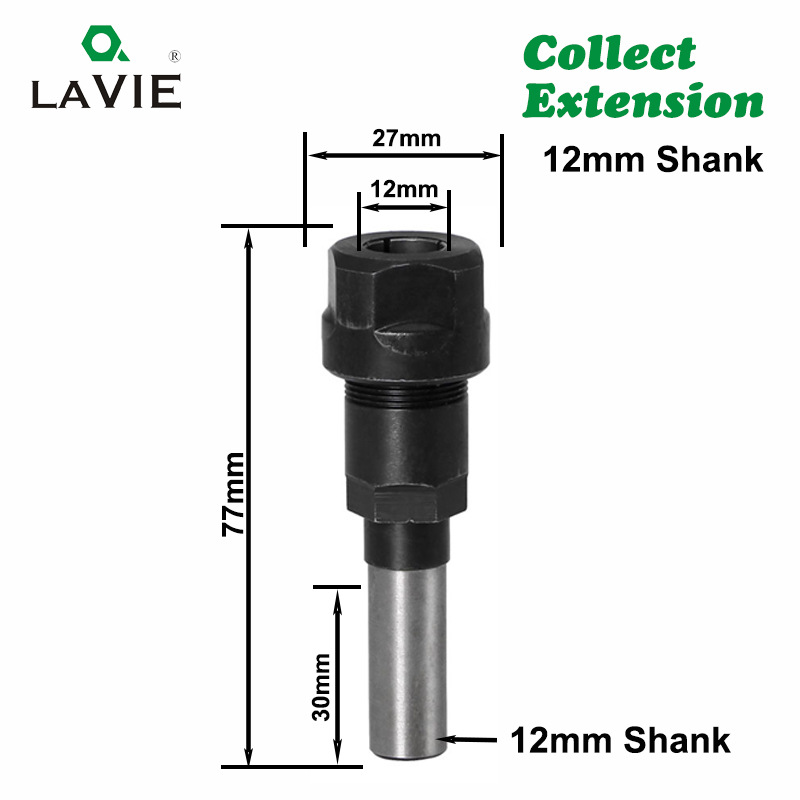 1/4 8mm 12mm 1/2 tool holder engraving machine trimming machine milling cutter extension rod extension rod connection rod Application Scenario