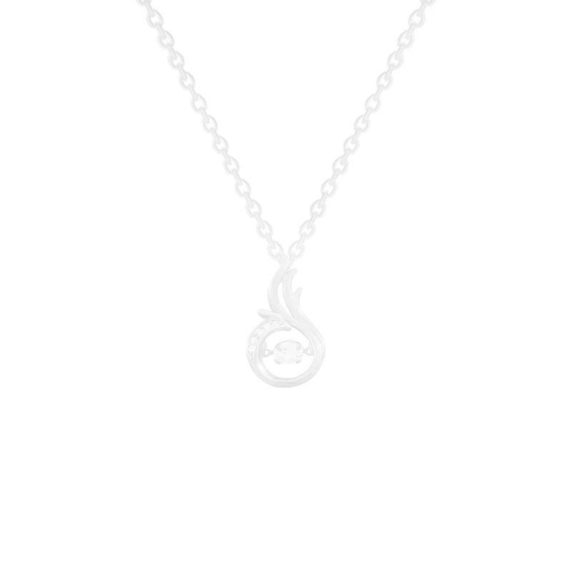 The super sparkling and dynamic necklace with a unique design sense for women, the dancing heart Phoenix pendant, and the elegant collarbone chain are best-selling accessories Item Picture