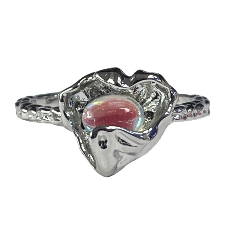 A minimalist moonstone fashion open-top ring for women on Instagram, with a cool, sweet and individualistic style Item Picture