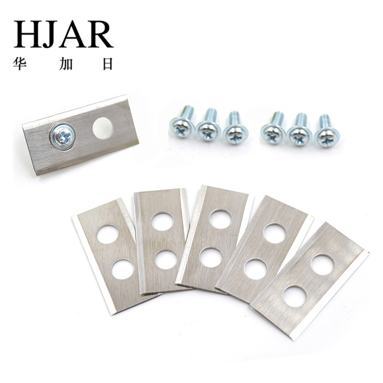Huajia Ri Factory direct sales of double-hole stainless steel lawn mower blades WORX garden machinery blades Specification drawing