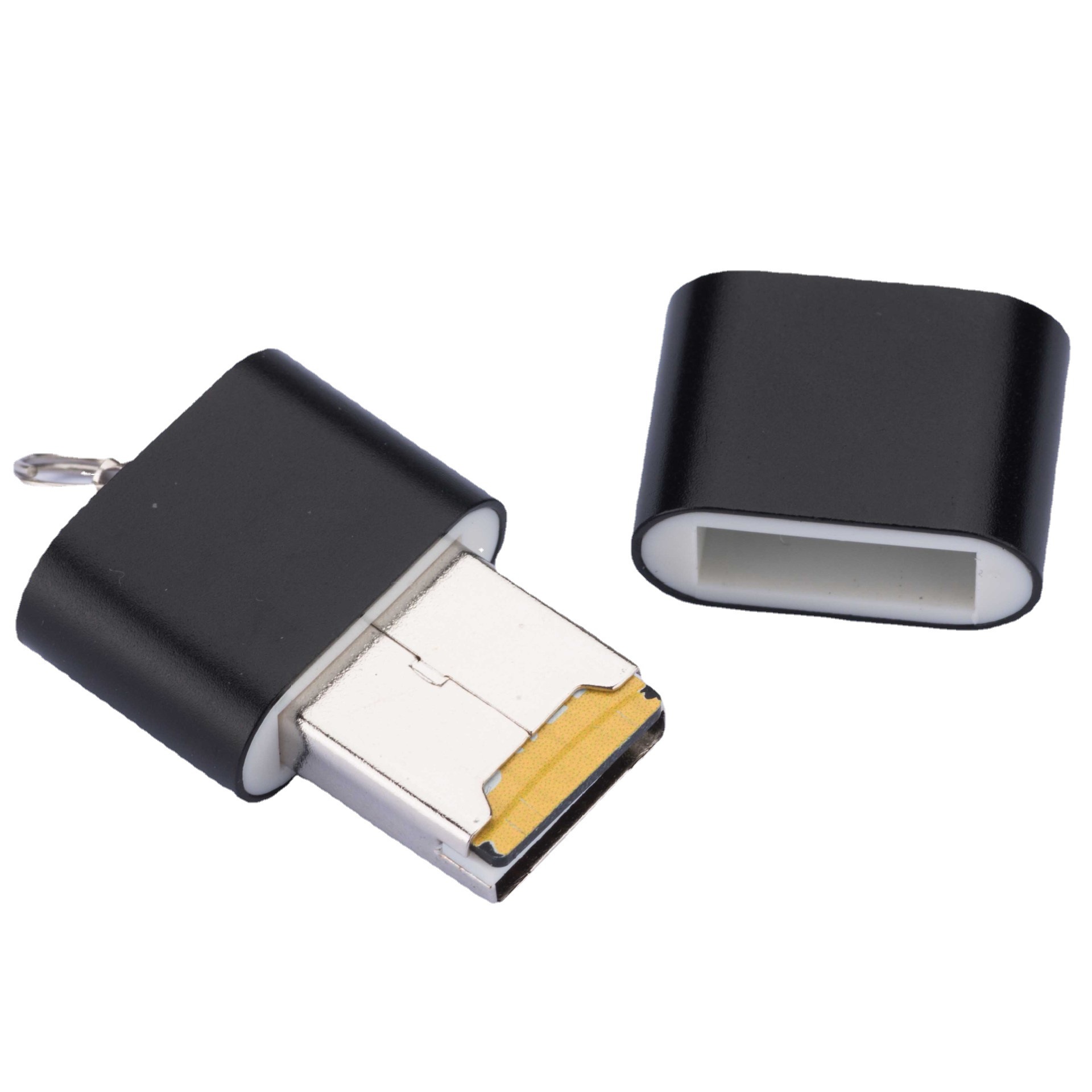 Cross-border manufacturer neutral SY-T18/T97 card reader, microSD aluminum alloy high-end high-speed TF2.0 card reader Item Picture