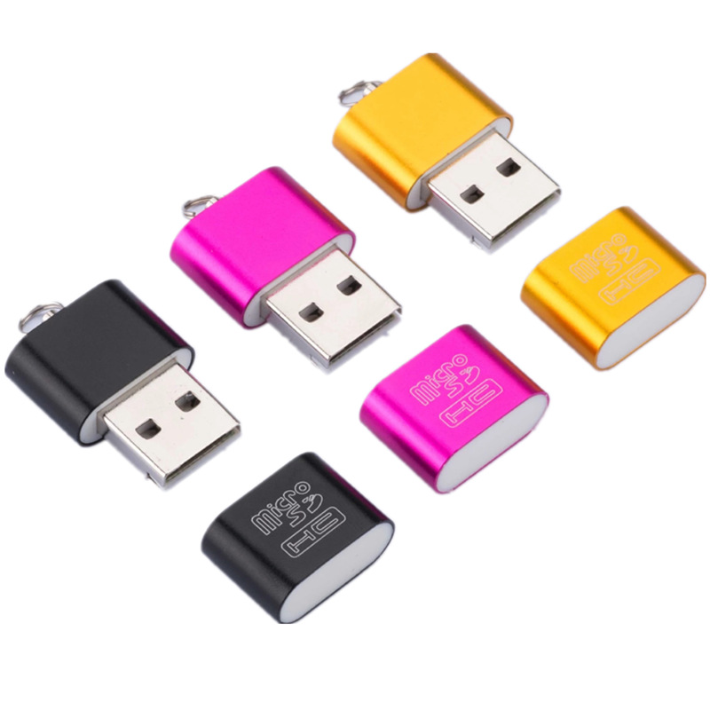 Cross-border manufacturer neutral SY-T18/T97 card reader, microSD aluminum alloy high-end high-speed TF2.0 card reader details Picture