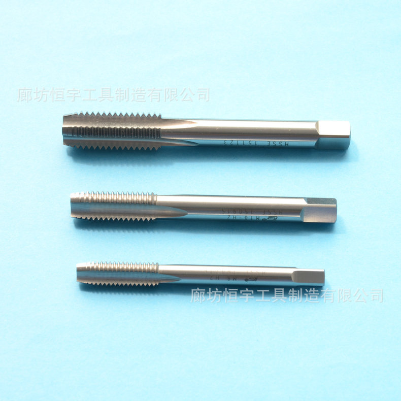 Taps for straight slot machines M3~M24 high-speed steel through and blind hole machines tapping cobalt-containing high-speed steel Specification drawing