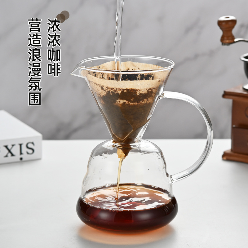 Hand-brewed coffee pot set, coffee equipment filter, extraction filter cup, home complete set of sharing pot coffee sets Specification drawing