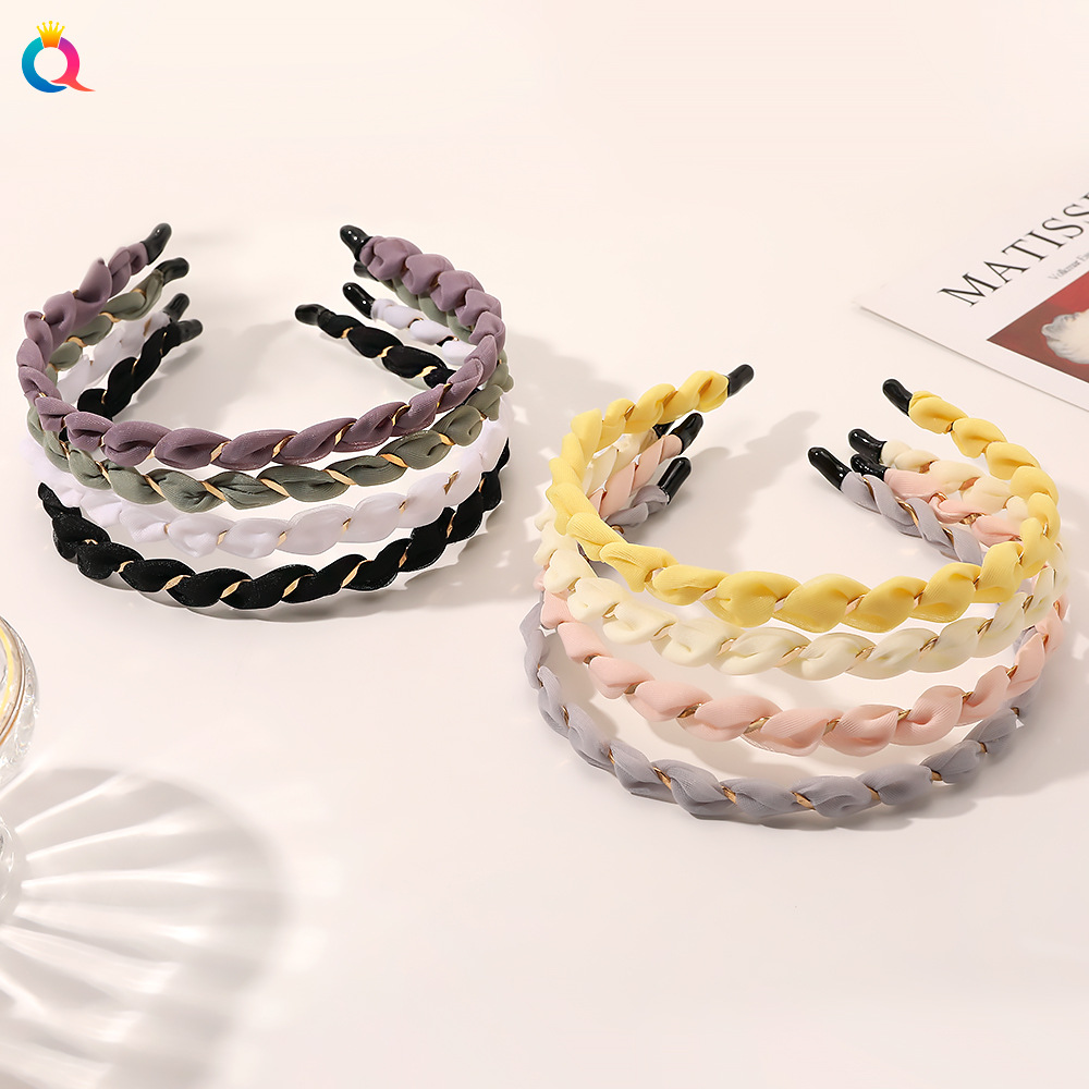 Qiyue Korean-style super fairy-like European-style hair band in candy color, small, trendy hair tie, sweet and stylish metal headband for going out full figure