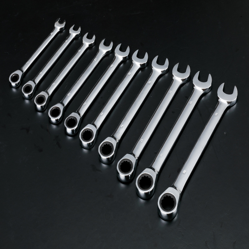 Ratchet wrench, ratchet dual-purpose wrench, open-end fixed wrench, quick 72-tooth 6-32 manual hardware tools details Picture