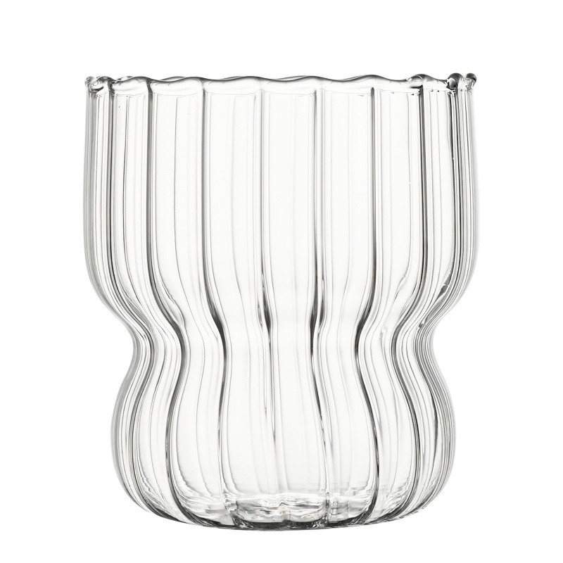 High borosilicate transparent glass cup, single-layer milk drink, flower tea, juice vertical bar glass cup for home living room guests Item Picture