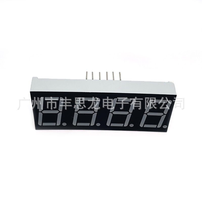 In stock: 0.56-inch 4-digit 7-segment digital tube 5461 red light co-cathode co-yang electrical display digital screen Specification drawing