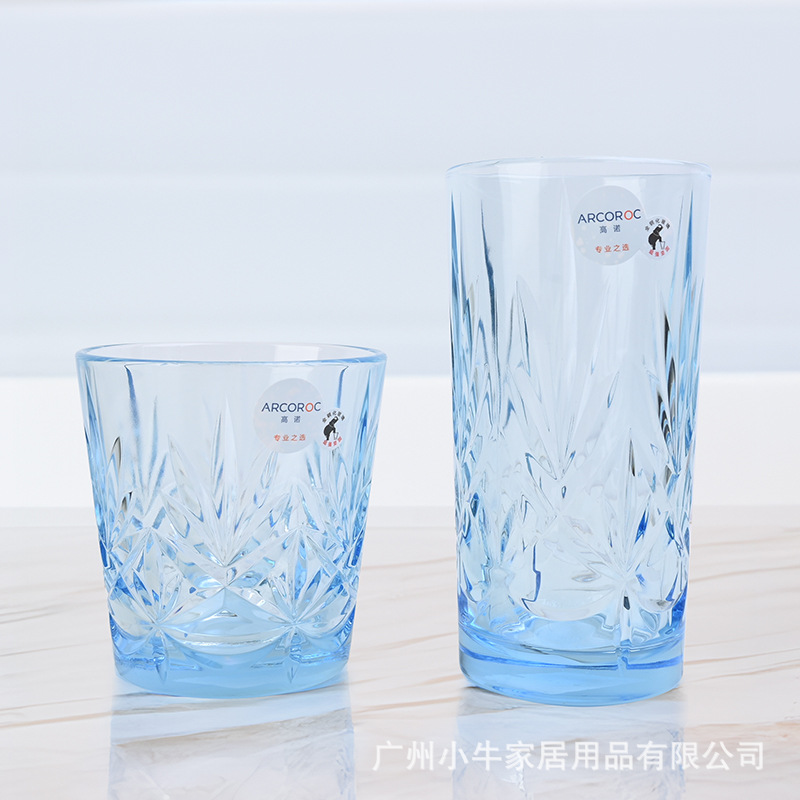 Gaonuo tempered glass cups, European engraved whisky glasses, high-temperature resistant drinking cups, beverage juice cups, restaurants Specification drawing