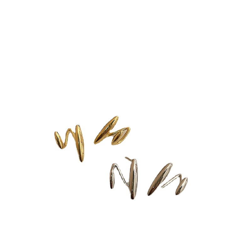Light luxury and high-end metal teardrop stud earrings for women, a new style of trendy Korean earrings with a cold and elegant style in 2025 Item Picture