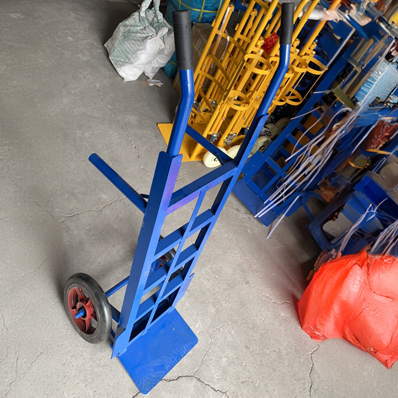 Thickened tiger cart, handcart, dock truck, trailer, hand-pulled cart, heavy-duty king push truck, transporter details Picture