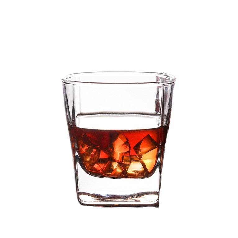 Green apple square cup juice drink cup, Vespa Jiyang wine glass, heat-resistant glass tea brewing cup, beer glass Item Picture