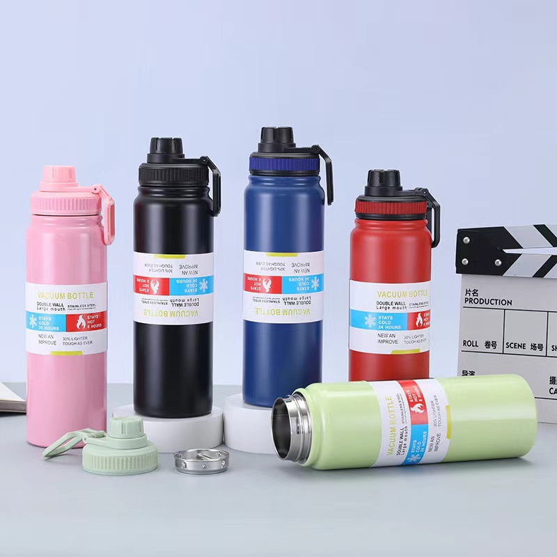 Cross-border large-capacity sports insulated kettle, portable 304 stainless steel space cup, outdoor double-layer vacuum water cup details Picture