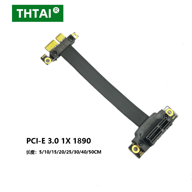 THTAI pcie1X to pcie1X extension cable network card sound card Adapter 3.0 High-speed supports diskless boot Specification drawing
