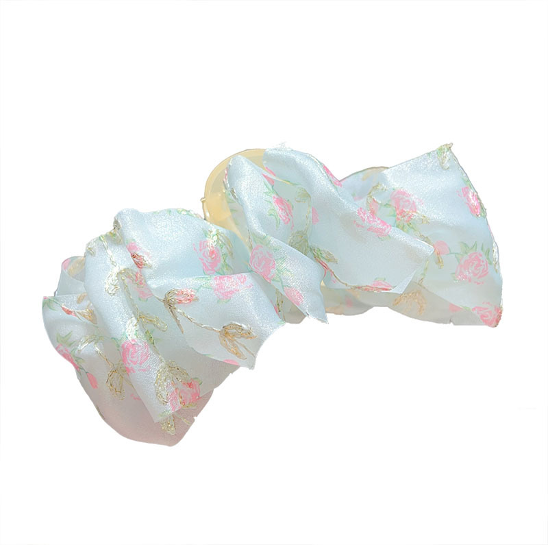 New sweet floral peony bow clip, large elegant hair clip, women's back head updo shark clip Item Picture