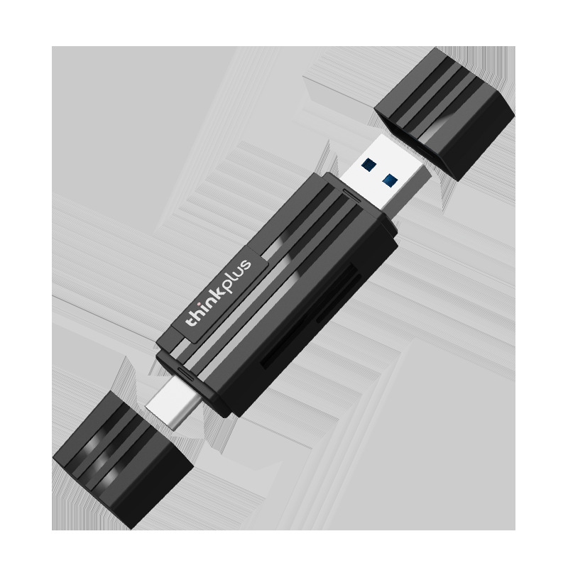Lenovo TC101 card reader sd card tf multi-functional type-c dual-interface 2-in-1 usb3.0 high-speed Item Picture