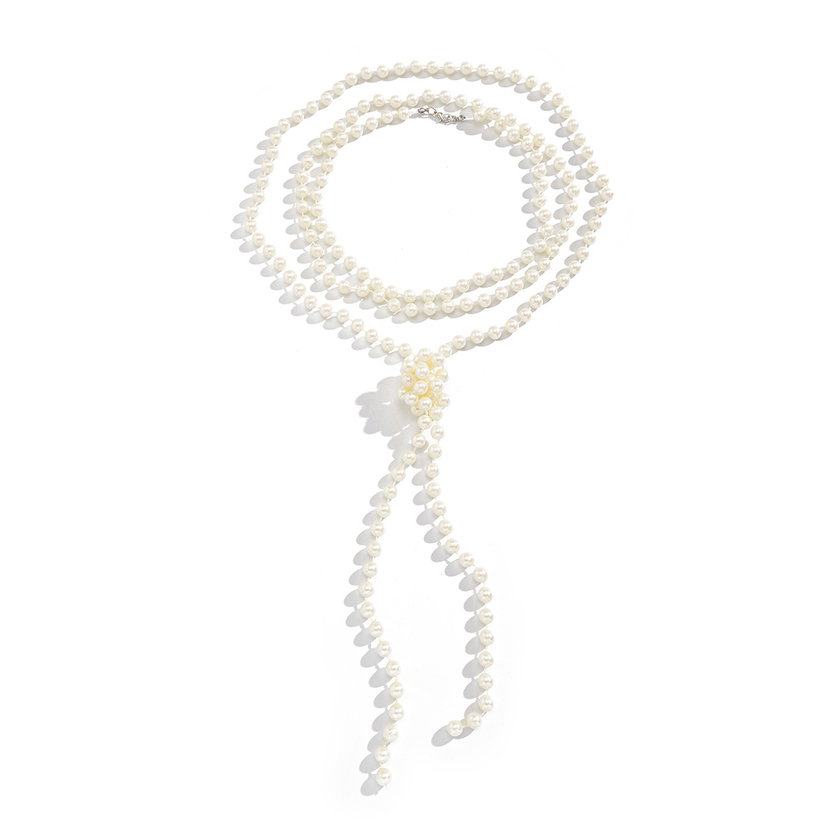 European and American cross-border jewelry ins pearl round bead Necklace French layering style Necklace new set Item Picture