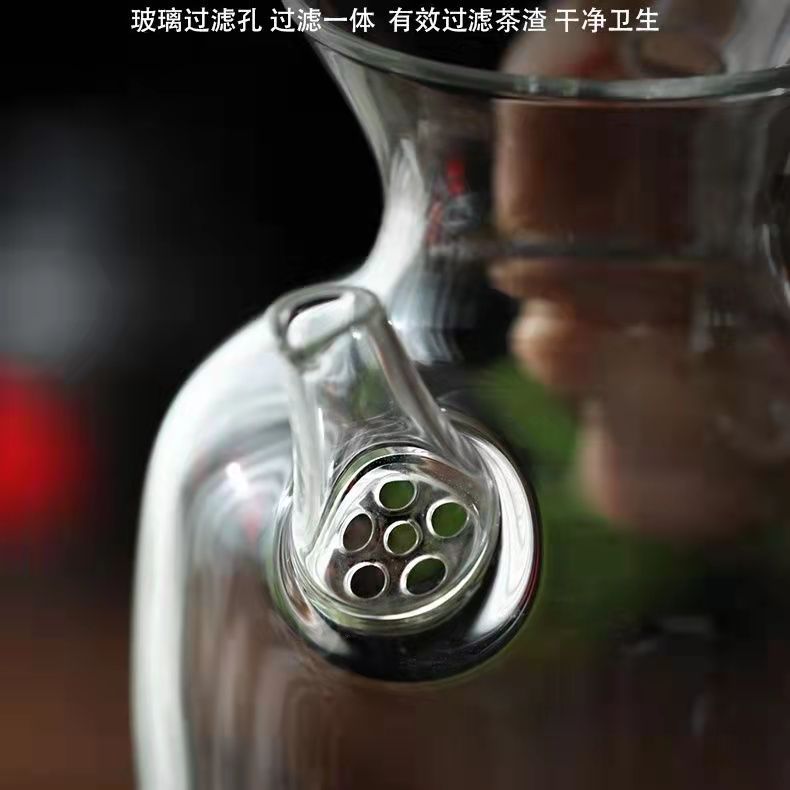 Vase glass tea set, small green tea, small Song teapot with strainer, can be heated, tea tray for tea distribution, simple teapot for brewing Application Scenario