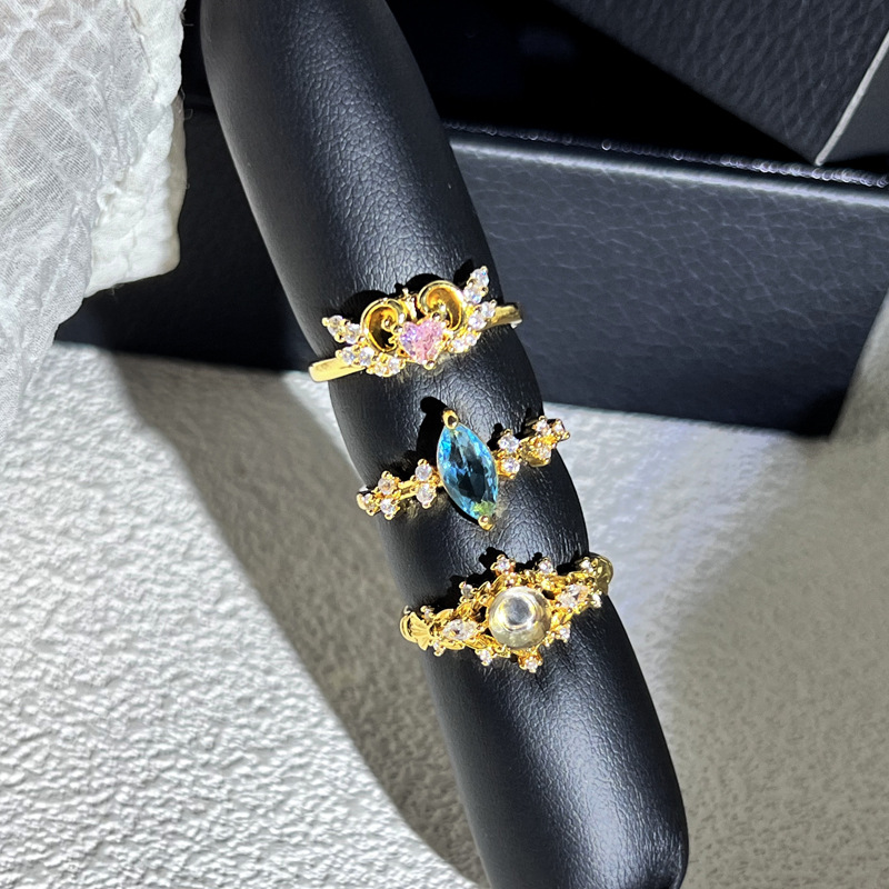 New summer accessories: Sweet love, pink diamond, fashionable and versatile ring, a light luxury and high-end ring with a unique feminine charm details Picture