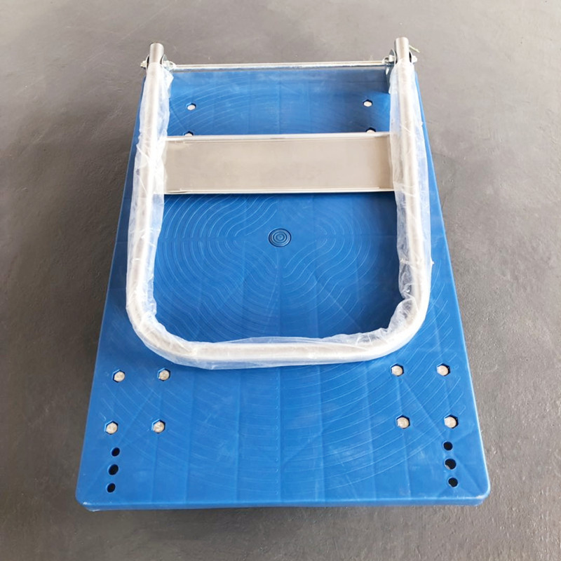 Silent folding cargo flatbed truck, plastic hand-pulled small trolley, tool cart manufacturer, handcart, plastic flatbed truck details Picture