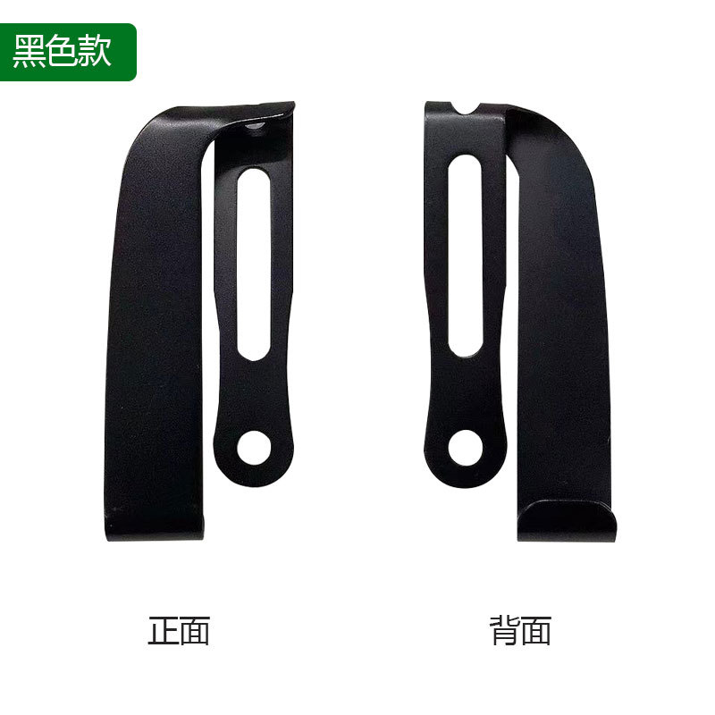 Cross-border stainless steel k sheath waist clamp knife, K sheath fixed back clamp knife sheath accessories, portable black clamp gun holster belt through Specification drawing