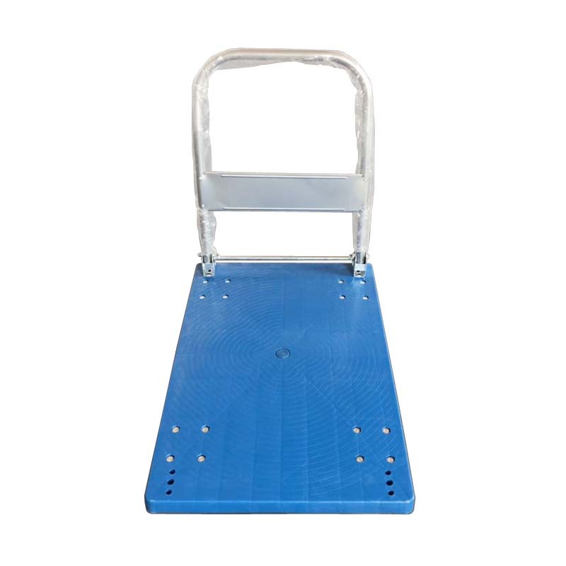 Silent folding cargo flatbed truck, plastic hand-pulled small trolley, tool cart manufacturer, handcart, plastic flatbed truck Item Picture