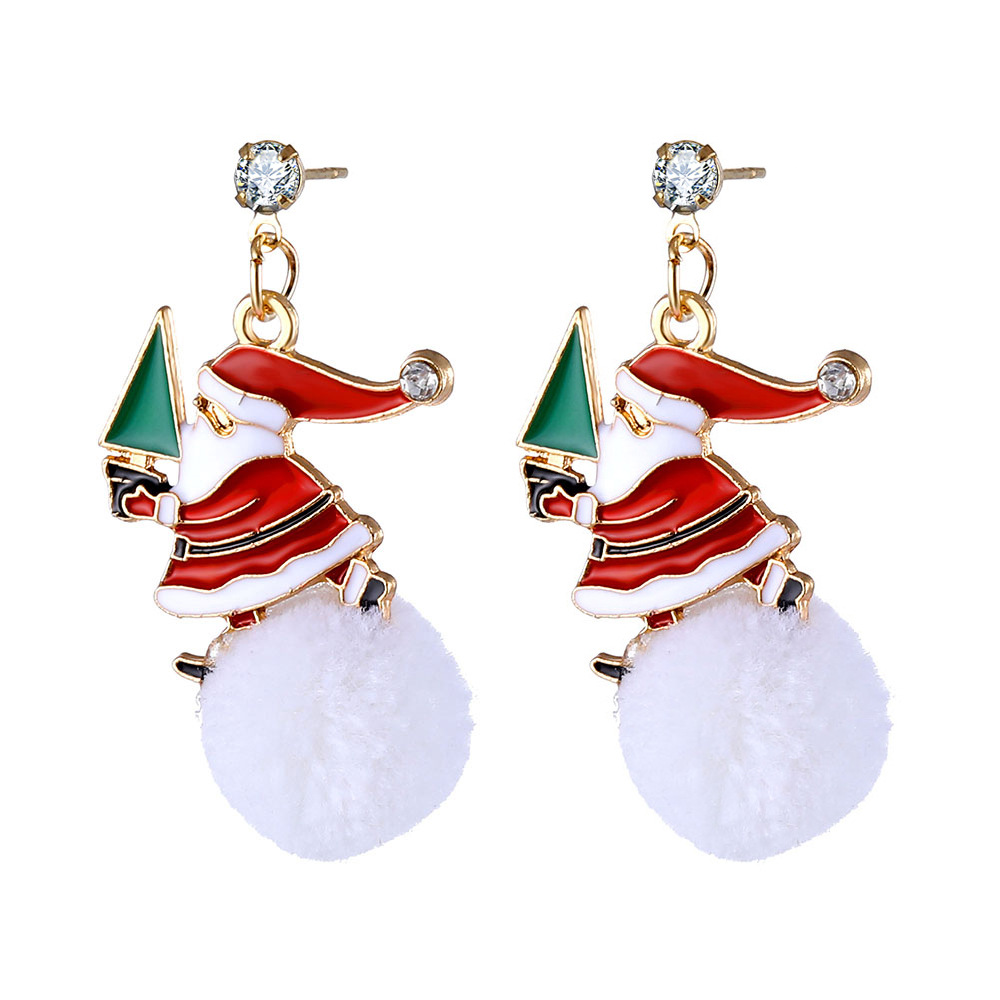 Christmas earrings, Christmas snowflakes, elk bells, cross-border Christmas tree resin resin alloy ear hooks, pendant tassel earrings Application Scenario