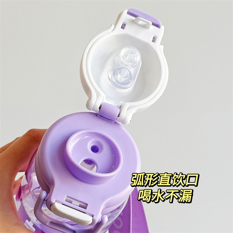 Cute sports water cup tritan high-temperature resistant children's water bottle fitness portable large-capacity space plastic straw cup Application Scenario